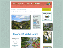 Tablet Screenshot of linvillefallslodge.com